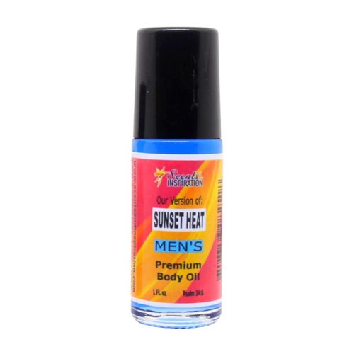 Scents & Inspiration Roll-On Fragrance Oil - Our Version of Sunset Heat for Men | Long Lasting & Alcohol-Free | Travel Size | Men's Fragrance Oil | 1 Fl. Oz