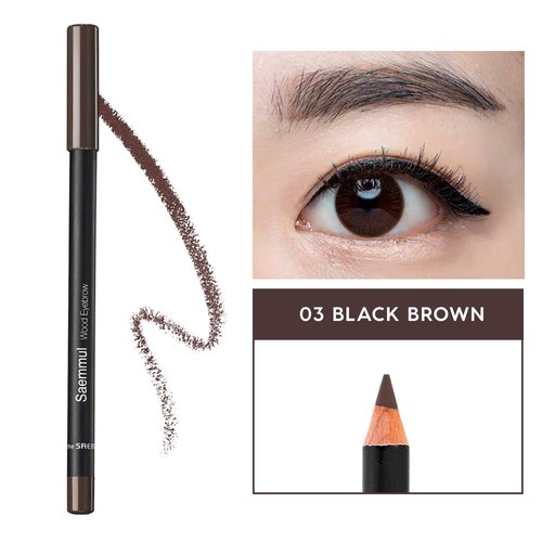 [The SAEM] Saemmul Wood Eyebrow Pencil 0.06oz, 03 Black Brown