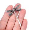 LALAFINA 4Pcs Vintage Dragonfly Hair Clips Dragonfly Bobby Pins Side Clip Wedding Hair Clips Vintage Bobby Pins for Women Wedding, Ancient Silver