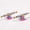 RACOFSB Fingerboard Trucks with Upgraded Urethane Bushings and Pivot Cup,34mm 32mm Width,Normal Kingpin (Pink, 34mm)
