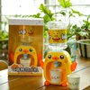 LUOZZY Mini Water Dispenser for Kids Cartoon Piggy Frog Water Machine Kids Drinking Water Fountains Toys for Kids (Duck)