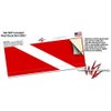 Dive Scuba Flag - Decal Style Skin Wrap fits Yeti Rambler Colster and RTIC Can (Cooler NOT Included)