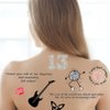 Generic 130PCS Temporary Tattoo for Fan Birthday Party Decorations，Hand Face Tattoo Stickers Party Favor Party Supplies for Music Concert Merch Party Supplies
