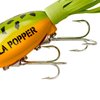 Arbogast Hula Popper Topwater Fishing Lure, Frog Yellow Belly, G760 (2 in, 3/8 oz)