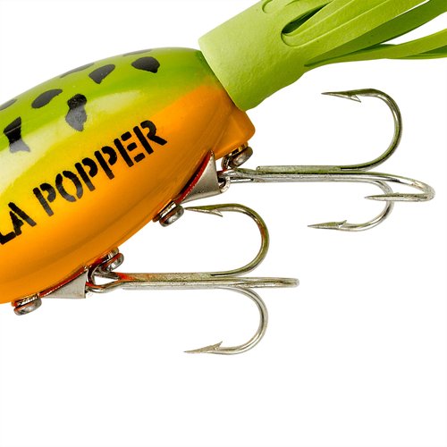 Arbogast Hula Popper Topwater Fishing Lure, Frog Yellow Belly, G760 (2 in, 3/8 oz)