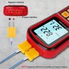 Digital Thermometer Dual Channel Thermometer Temperature Thermometer with Two K-Type Thermocouple Probe Backlight LCD K Type Thermometer for K/J/T/E/R/S/N Thermocouple
