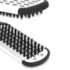 HURRISE Hair Straightening Comb, Professional V Shaped Comb, Double Sided Straightening Brush, Bristles Hairdressing Tool