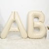 Letter Balloons Beige,40 Inch Letter A Balloons,A-Z Alphabet Name Foil Balloons,Big Single Cream Aluminum A Word Balloons Helium for Birthday,Anniversary,Baby Shower,Wedding Party Supplies Decorations