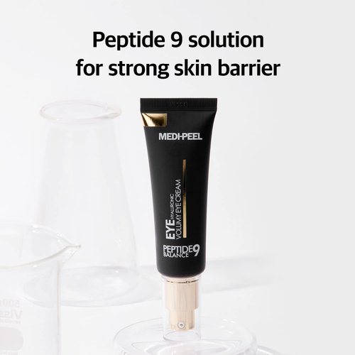 Medi-Peel Peptide9 Hyaluronic Volumy Eye Cream, Anti-Aging, Brightening, Reduces Wrinkles, Under Eye Bags, Dark Circles & Puffiness Care, Hyaluronic Acids, Enhance Elasticity, Korean Skin Care