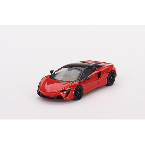True Scale Miniatures Model Car Compatible with McLaren Artura Vermillion Red 1/64 Diecast Model Car MGT00532