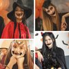 Halloween Tattoo Stickers 20 PCS black,Colour Halloween Clown Horror Mouth Tattoo Stickers Halloween Temporary Tattoos Face Decals Prank Props for Halloween Cosplay Party Decorations