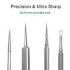 SGNEKOO Professional Facial Milia Removal Tool and Whitehead Extractor,Titanium Alloy Double Ended Needle and Steel Tweezers Kit,Blackhead,Blemish,Zit and Pimple Acne Remover Popper