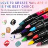IONSGAKO Nail Art Pens Set 12 Colors Nail Polish Pens Nail Art Markers Acrylic Paint Quick Drying Nail Art Pen DIY Nail Design Painting Kit
