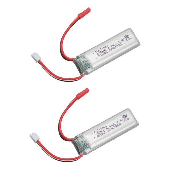 SUNGOOYUE RC Airplane Lithium Battery, 2PCS 7.4v 600mah Lithium Battery RC Airplane Part for WLtoys XK A280 RC Aircraft