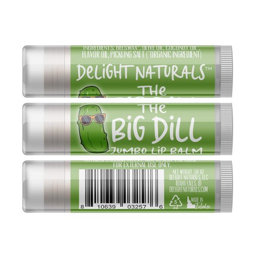 Delight Naturals "The Big Dill" JUMBO Dill Pickle Lip Balm (0.50 oz)