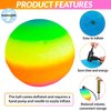 HOWBOUTDIS 8.5 inch Rainbow Playground Ball for Kids - Bouncy 8.5 inch Rubber Ball - Four Square - Kickball - Beach Fun - Durable Outside Play Toys for Boys & Girls - Sold Deflated - Ages 2+