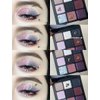 TKDKSFD 9 Color Eye Shadow Palette Purple Smokey Glitter Pearly Acrylic Transparent Eyeshadow Palette Korean Charming Eyes Make Up Palette