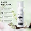 Shmian Eyelash Shampoo 60ML for Lash Extension Cleanser, Mascara Brushes Kits with Handheld Lash Fan, Makeup Cleansing Foam for Lash Bath Eyelash Care Cleaning Kits, Black (Black Fan kit)