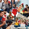 BBTO 30 Pcs Hand Clappers Noisemakers 7.5 Inch Plastic Party Clappers for Fiesta Birthday Party Supplies Carnival Prize Football Sport Accessories Favor(Black, Red)