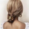 papasgix 3 PCS Metal Hair Tie, Ponytail Hair Cuff, Gold Hair Cuff, Gold Ponytail Cuff Silver Metal Gold Hair Ties Hair Elastic Hair Ties for Women Gold Hair Accessories (Gold Set 01)