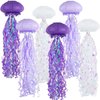 ADLKGG Purple Jellyfish Paper Lanterns, Under The Sea Party Decorations, Hanging Jelly Fish for Mermaid Ocean Themed Birthday Party Decorations, Baby Shower Classroom Decor, 6PCS