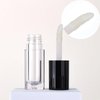 Qeuly 4 Pack Lip Gloss Tubes, 6ml Empty Lip Gloss Tubes with Wand, Clear Plastic Lip Gloss Containers for Skin Care Oil DIY Makeup Lipgloss Making Kit (D25xH86mm)