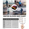 RIGWARL 32F°- 65F° Upgraded Gloves for Cold Weather Waterproof, Winter Gloves for Men Women with Touch Screen, Drving Gloves for Runing Hiking Walking Skiing Snow (112 Black, L)