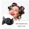12 Pack Hot Roller Clips Lightweight Plastic Hair Curler Claw Clips Heat Resistance Hot Roller Clip Replacements for Hair Salon Daily Use (Black)