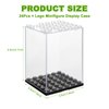MUXHEL 24 Pcs Minifigure Display Case, Acrylic Small Action Figure Toys Storage Case, 2.7”×1.9”×1.9” Stackable Building Block Display Case for Minifigure, Action Figures
