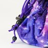 Metallic Dice Games FanRoll Purple Velvet Compartment Dice Bag with Pockets: Nebula, Role Playing Game Dice Accessories for Dungeons and Dragons