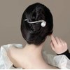 Ahoney 4 Pcs Pearl Barrettes for Women - 4.2 French Hair Clips with Fancy Pearls for Thick Hair (Silver+Gold)