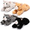 Libima 4 Pcs 14 Inch Cat Stuffed Animals Bulk Cute Fluffy Kitten Plush Soft Stuffed Cat Dolls Tabby Cat for Boys Girls Birthday Baby Shower Pet Party Favor Decor Gifts