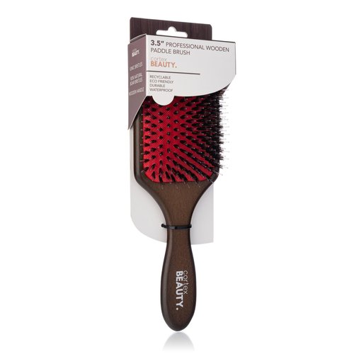 Cortex Beauty 3.5" Professional Paddle Brush Amber Wood
