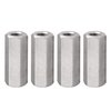 TOPPROS Pack of 4 M8 X 1.25-Pitch 40 mm Length Metric Hex Coupling Nut 304 Stainless Steel Rod Coupling Nuts