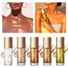 40ml Body Shimmer Oil,Liquid Body Illuminator, Waterproof Moisturizing And Glow For Face & Body, All-In-One Makeup Liquid Illuminator, Summer Body Luminizer,Makeup Brush Include(01#Silver)