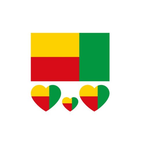 ZPDNURZL 10 Sheets Benin Flag Tattoos Stickers 40 Pcs Waterproof Sweat Sports National Flag Removable Fake Tattoos
