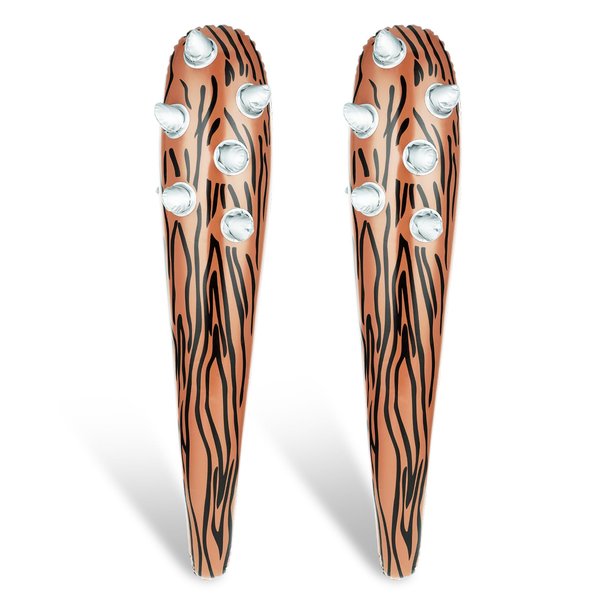 Piriuuo 2 Pcs Inflatable Caveman Club Stick, Halloween Costume Accessories Inflatable Caveman Bat Caveman Stick Blow Up Club Caveman Toys Fancy Costume Dress Party Themed Decoration Cosplay Prop