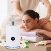 Massage Oil Warmer, Professional Electric Lotion Warmer Bottle, Digital Display, Rapid Heating, Automatic Massage Oil Heater for Home Pro Salon Spa Massage (White)