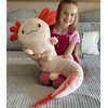 MaoGoLan Giant Axolotl Plush Stuffed Animal,Big Axolotl Plush Pillow Toy,Huge Stuffed Axolotl Body Pillow for Kids Adults,Christmas Birthday Valentine's Day Present Pink