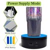 YVV Motorized Rotating Display Stand,Turner Cup Platform for Epoxy Glitter Tumbler, 360 Automatic Mute Rotating Turntable, Tumbler Making Supplies Spinner, Base for Product Video Show ,Balck 4.72in