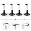 PATKAW Doll Stand, 4 Pcs 5.9 Inch Portable Doll Stands Teddy Bear Stand Doll Display Case for Storage and Organization of Childrens Dolls - Black