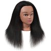 RYHAIR Mannequin Head with Human Hair for Hairdresser Training Braiding Styling Manikin Cosmetology Makeup Manican Doll Display Practice with Stand