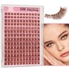 Mayhug Brown Lash Clusters Natural Lash Extensions DIY Lash Extensions Wispy Individual Eyelashes 8-16mm Eyelash Clusters 168Pcs Cluster Lashes Extensions D Curl Individual Lashes (Feathery)