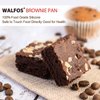 Walfos Mini Silicone Brownie Pan - 3 Piece 6-Cavity Non-stick Square Baking Pan, Perfect for Mini Brownies, Cornbread, Muffin and Cakes, BPA Free and Dishwasher Safe