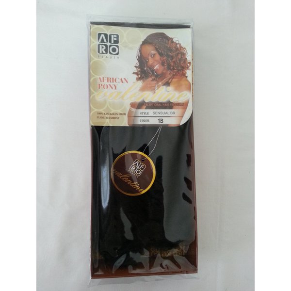 Afro Beauty Collection African Pony (Valentine) (Sensual Braid) - Color 1B - Off Black by Afro Beauty