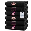DAN RIVER Makeup Towel 100% Spun Cotton - (Pack of 6) Luxuriously Soft Reusable Makeup Remover Cloth, Facial Cleansing Cloth, of 6 13x13 Inch, Black Towels – Trio