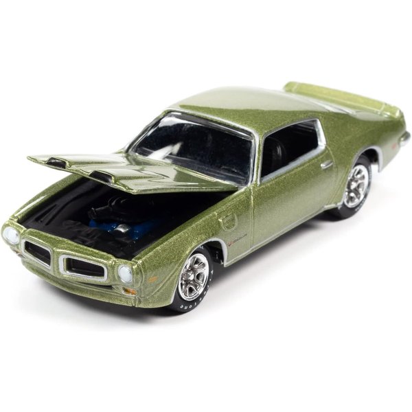 1972 Pontiac Firebird Formula Springfield Green Metallic Classic Gold Collection Series Limited Edition to 9454 Pieces Worldwide 1/64 Diecast Model Car by Johnny Lightning JLCG026-JLSP164A