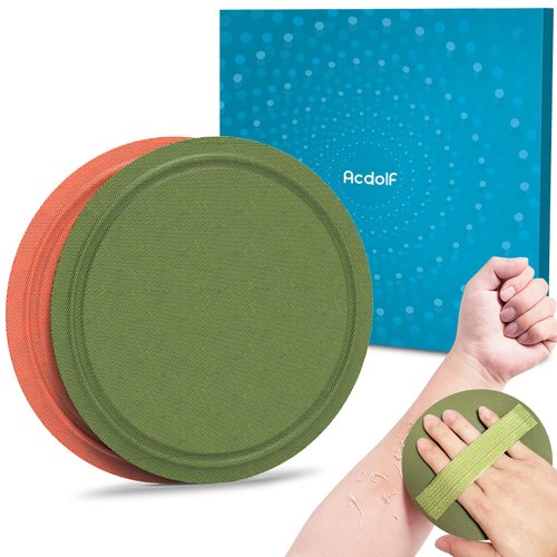 ACDOLF Premium Exfoliating Gloves – Colorful 2-Pack Body Scrubber and Dead Skin Remover – Reusable, Quick-Dry, Gentle – Perfect for Shower and Bath