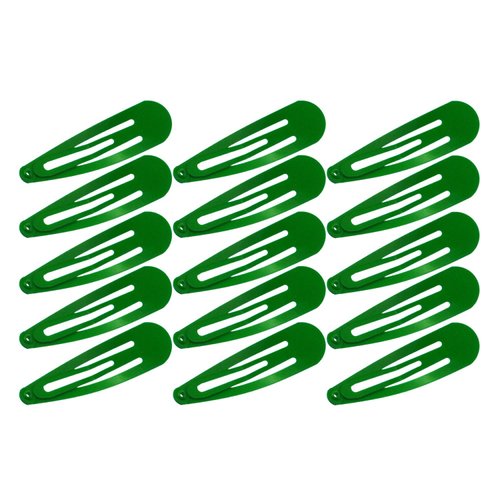 Motanar 50 Pack of Snap Hair Clips Hair Barrettes for Kids, Girls and Women, 50 mm (Green)