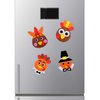 12 Pieces Thanksgiving Turkey Head Magnet Craft Kit Self-Adhesive DIY Turkey Craft Kit Festive Fall Thanksgiving Party Game School Home Activities and Refrigerator Decoration Supplies for Kids Adults